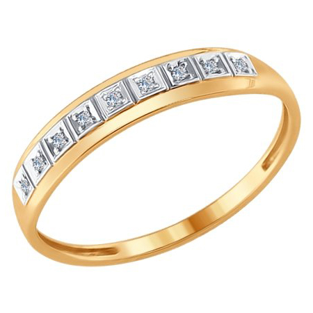 Кольцо, золото, бриллиант, 1011547